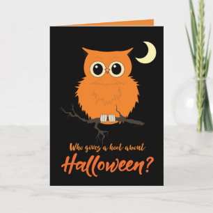フクロウ与えウのユーモアのハロウィン カード