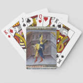 フクロウ中世原稿を保持するジェスター トランプ (裏面)