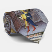 フクロウ中世原稿を保持するジェスター ネクタイ (ロール)