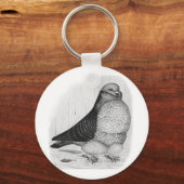 フクロウ中国のインクスケッチ キーホルダー (正面)