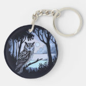 フクロウ丸アクリルキーチェーン キーホルダー (裏面)