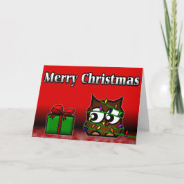 フクロウ予測できなクリスマスカード シーズンカード