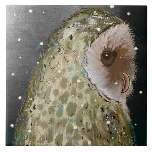 フクロウ五徳 タイル (正面)