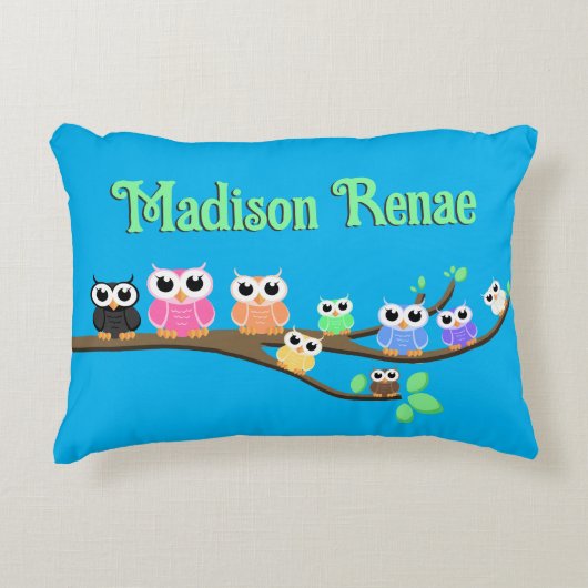 フクロウ今一緒 アクセントクッション (正面)