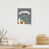 フクロウ付きストーリーブックベビーシャワーポスター ポスター (キッチン)