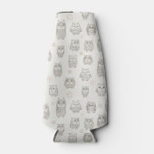 フクロウ付きパターン ボトルクーラー (正面)