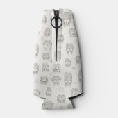 フクロウ付きパターン ボトルクーラー (裏面)