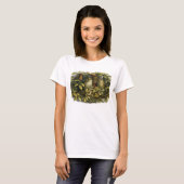 フクロウ付き妖精 – 女性のシャツ Tシャツ (正面フル)