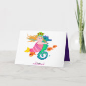 フクロウ付き装飾誕生日カード カード (裏面)