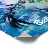 フクロウ付雪だるま ポスター (角)