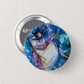 フクロウ付雪だるま 缶バッジ (正面&裏面)