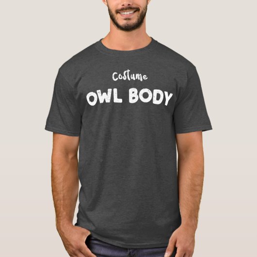 フクロウ体鳥 Tシャツ (正面)