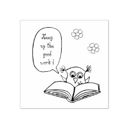 フクロウ先生カスタムウッドアートスタンプ ラバースタンプ