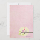 フクロウ内部愛は結婚式の写真カード感謝していしています サンキューカード (裏面)