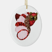 フクロウ円オーナメント セラミックオーナメント (右)