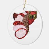 フクロウ円オーナメント セラミックオーナメント (左)