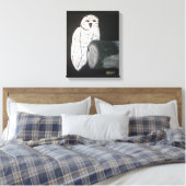 フクロウ写真レッジ キャンバスプリント (インサイチュ (寝室))