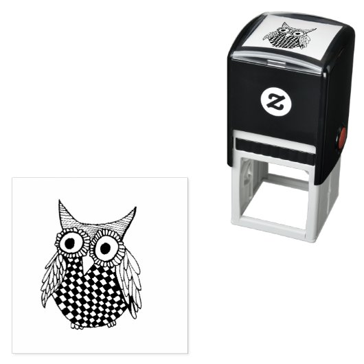 フクロウ切手 セルフインキングスタンプ (インサイチュ)