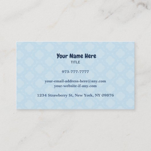 フクロウ前の名刺 名刺 (裏面)