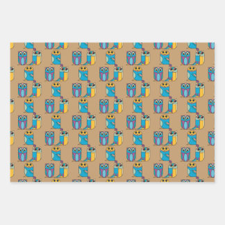 フクロウ包装紙 ラッピングペーパーシート