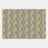 フクロウ包装紙 ラッピングペーパーシート (正面3)