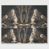 フクロウ包装紙 ラッピングペーパー (フラット)