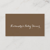 フクロウ卵のおむつのラッフルのチケットからぽんと鳴ります エンクロージャーカード (裏面)