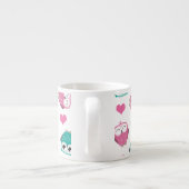 フクロウ及びハートのExpressoのかわいいマグ エスプレッソカップ (裏面)