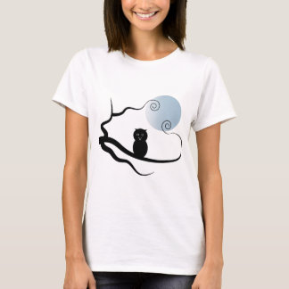 フクロウ及び月 Tシャツ