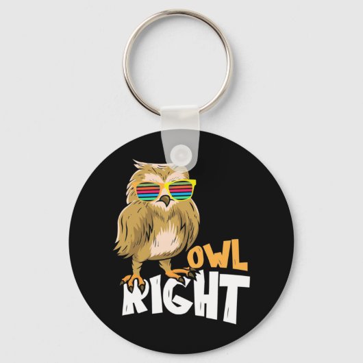 フクロウ右 キーホルダー (正面)