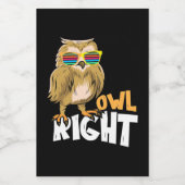 フクロウ右 フードラベル (シングルラベル)