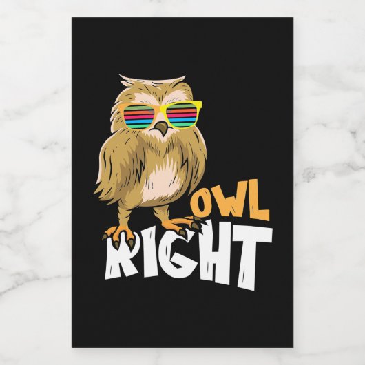 フクロウ右 フードラベル (シングルラベル)