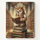 フクロウ司書のヴィンテージアートノート ノートブック (裏面)