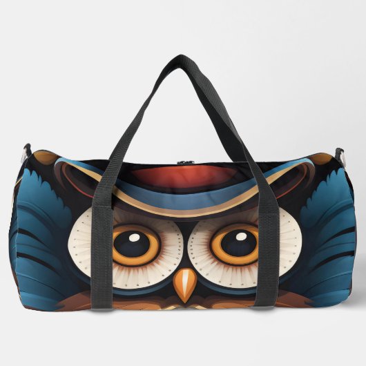 フクロウ名 ダッフルバッグ (正面)