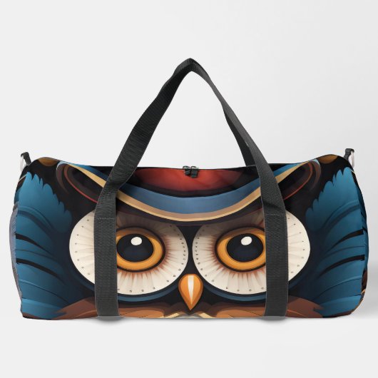 フクロウ名 ダッフルバッグ (裏面)