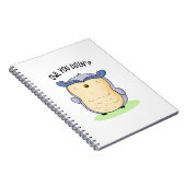 フクロウ君どうしてる面白い鳥のダジャレ ノートブック (右側)