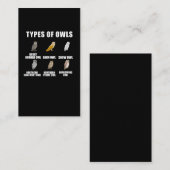 フクロウ型雪舎の鳥観察愛鳥 名刺 (正面/裏面)