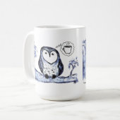 フクロウ夕べ コーヒーマグカップ (正面左)