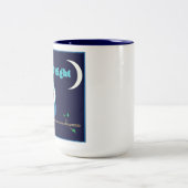 フクロウ夜の上 ツートーンマグカップ (中央)