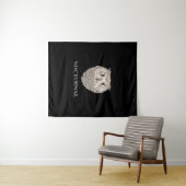 フクロウ夜行性イラストレーションタペストリー タペストリー (インサイチュ(横))