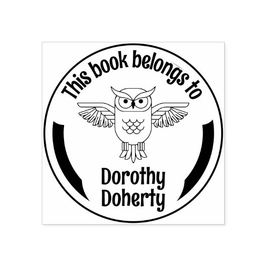 フクロウ天秤座 |パーソナライズ可能 ラバースタンプ (インプリント)