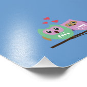 フクロウ夫婦 フォトプリント            (角)