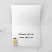 フクロウ学校幼稚園卒園おめでとう カード (内部)