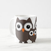 フクロウ家族のマグ コーヒーマグカップ (正面左)