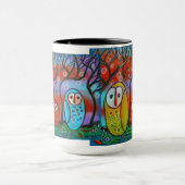 フクロウ家族のマグ マグカップ (中央)