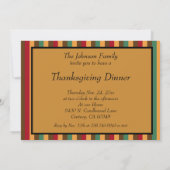 フクロウ家族感謝祭ターキーディナー 招待状 (裏面)