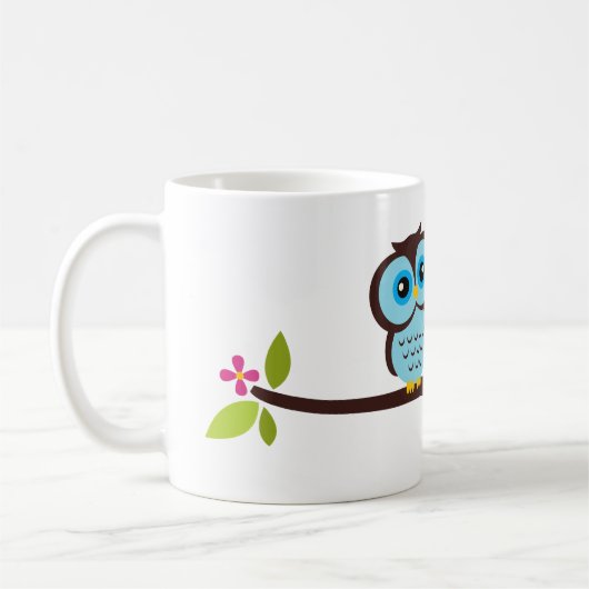 フクロウ家族 コーヒーマグカップ (左)