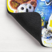 フクロウ家族 マウスパッド (コーナー)