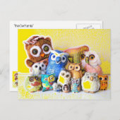 フクロウ家 ポストカード (正面/裏面)