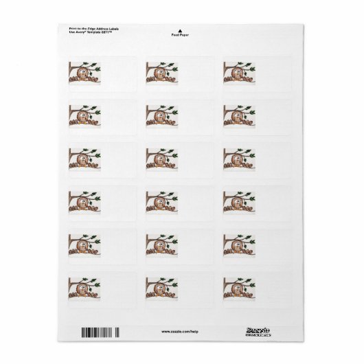 フクロウ家 ラベル (フルシート)